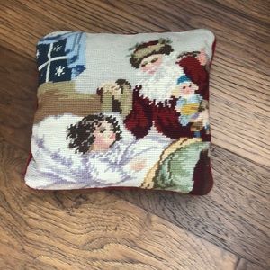 Pretty Needlepoint Christmas Pillow